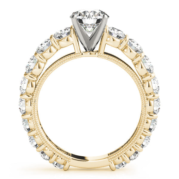 Artisan Prong-Set Round Diamond Engagement Ring in 10K/14K gold and platinum with certified lab-grown or natural diamonds