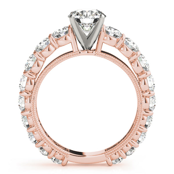 Artisan Prong-Set Round Diamond Engagement Ring in 10K/14K gold and platinum with certified lab-grown or natural diamonds