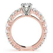 Artisan Prong-Set Round Diamond Engagement Ring in 10K/14K gold and platinum with certified lab-grown or natural diamonds