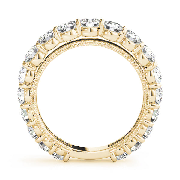 Prong Set Half Eternity Ring in Gold & Platinum