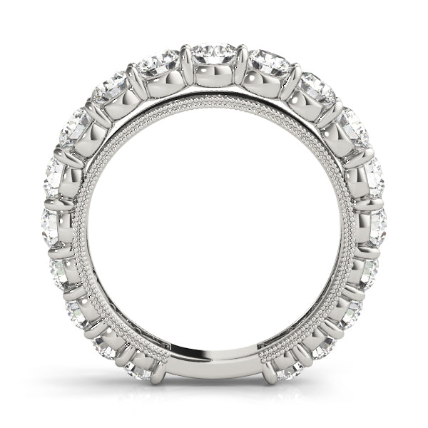 Prong Set Half Eternity Ring in Gold & Platinum