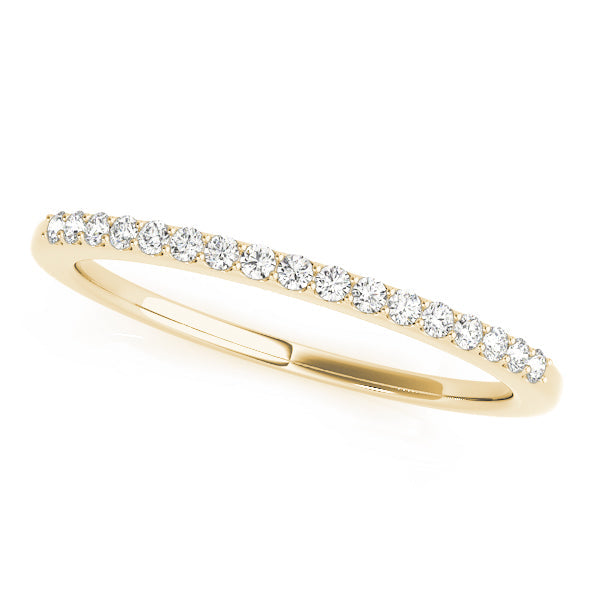 Prong Set Half Eternity Ring in 10K/14K gold and platinum with certified lab-grown or natural diamonds