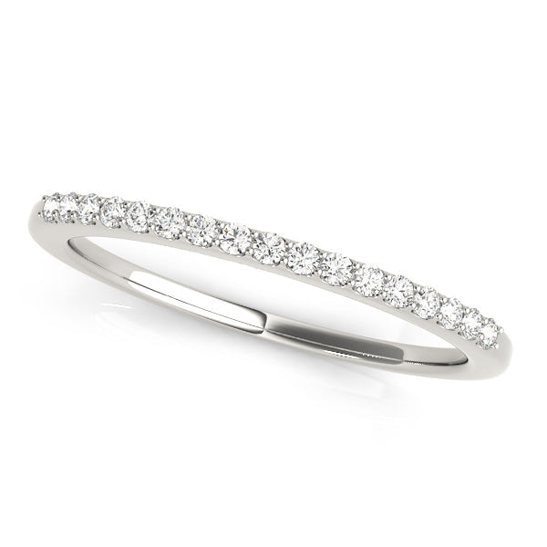 Prong Set Half Eternity Ring in Gold & Platinum