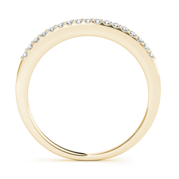 Prong Set Half Eternity Ring in Gold & Platinum