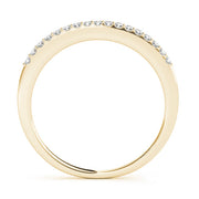 Prong Set Half Eternity Ring in Gold & Platinum