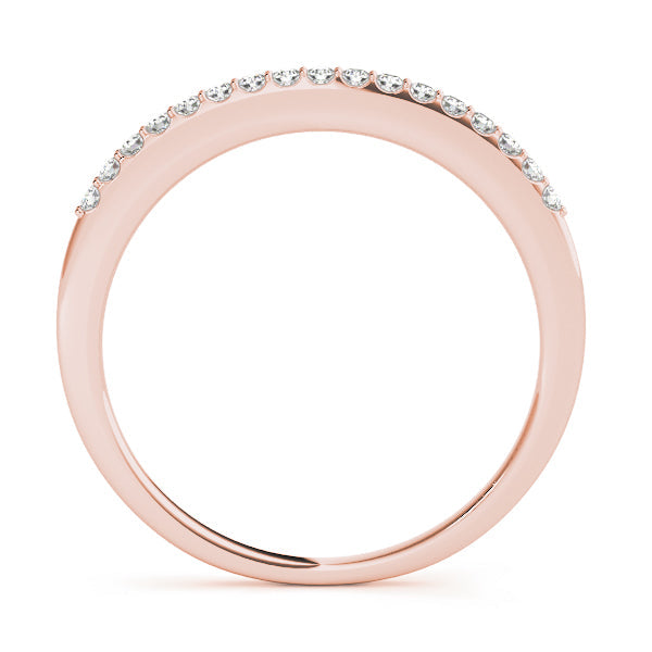 Prong Set Half Eternity Ring in Gold & Platinum