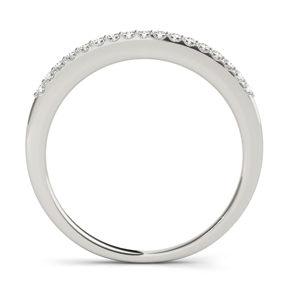 Prong Set Half Eternity Ring in Gold & Platinum