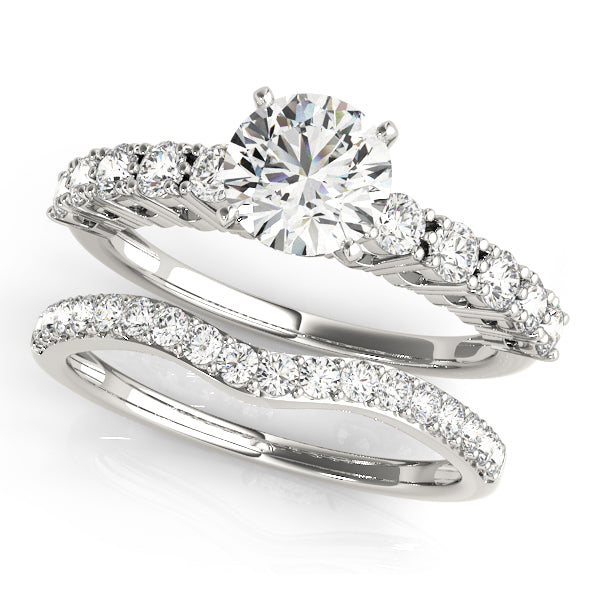 Regal Prong-Set Round Diamond Engagement Ring in 10K/14K gold and platinum with certified lab-grown or natural diamonds
