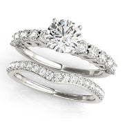 Regal Prong-Set Round Diamond Engagement Ring in 10K/14K gold and platinum with certified lab-grown or natural diamonds