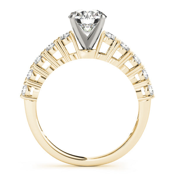 Regal Prong-Set Round Diamond Engagement Ring in 10K/14K gold and platinum with certified lab-grown or natural diamonds