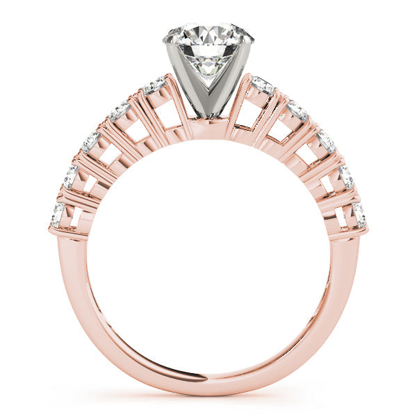 Regal Prong-Set Round Diamond Engagement Ring in 10K/14K gold and platinum with certified lab-grown or natural diamonds
