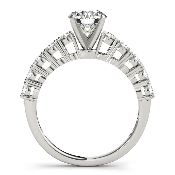 Regal Prong-Set Round Diamond Engagement Ring in 10K/14K gold and platinum with certified lab-grown or natural diamonds