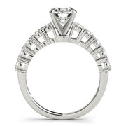 Regal Prong-Set Round Diamond Engagement Ring in 10K/14K gold and platinum with certified lab-grown or natural diamonds