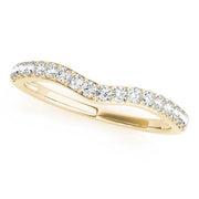 Curved Bands Half Eternity Ring in 10K/14K gold and platinum with certified lab-grown or natural diamonds