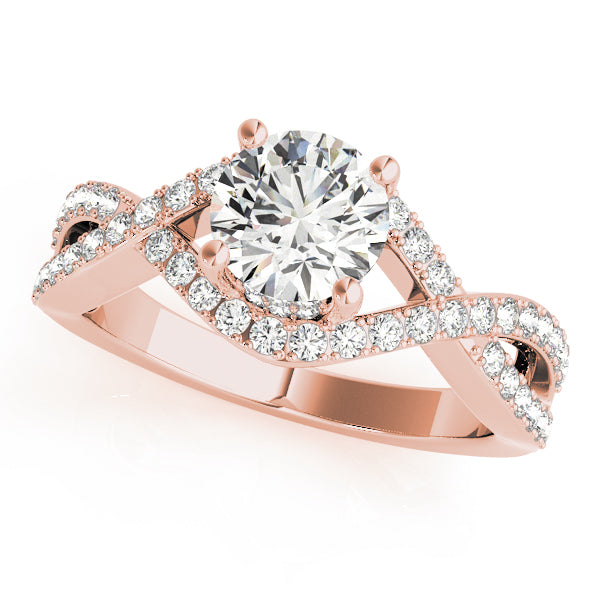 Eternal Multi-Row Round Diamond Engagement Ring in 10K/14K gold and platinum with certified lab-grown or natural diamonds