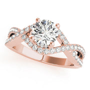 Eternal Multi-Row Round Diamond Engagement Ring in 10K/14K gold and platinum with certified lab-grown or natural diamonds