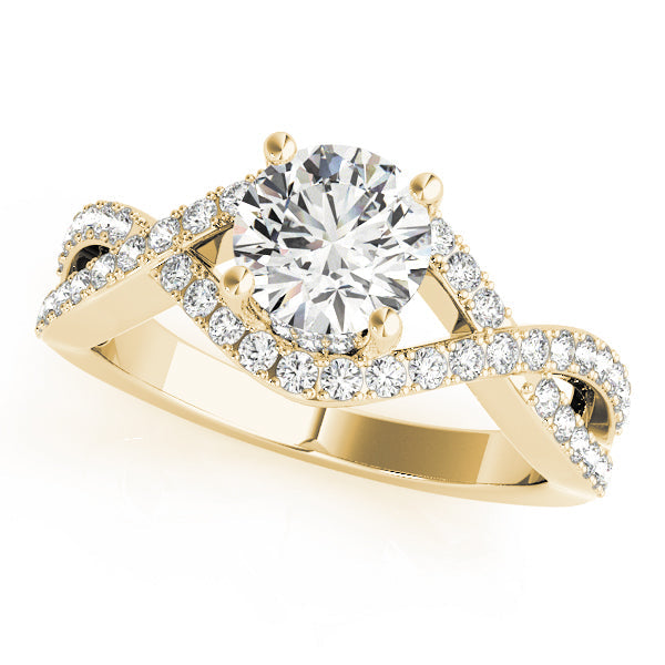 Eternal Multi-Row Round Diamond Engagement Ring in 10K/14K gold and platinum with certified lab-grown or natural diamonds
