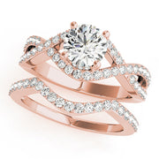 Eternal Multi-Row Round Diamond Engagement Ring in 10K/14K gold and platinum with certified lab-grown or natural diamonds