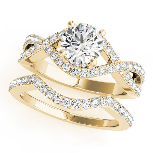Eternal Multi-Row Round Diamond Engagement Ring in 10K/14K gold and platinum with certified lab-grown or natural diamonds