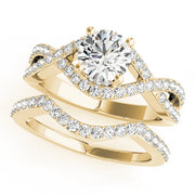 Eternal Multi-Row Round Diamond Engagement Ring in 10K/14K gold and platinum with certified lab-grown or natural diamonds