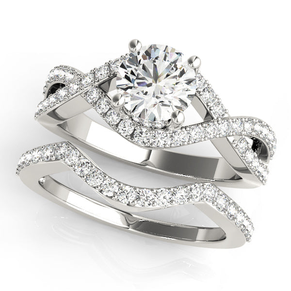 Eternal Multi-Row Round Diamond Engagement Ring in 10K/14K gold and platinum with certified lab-grown or natural diamonds