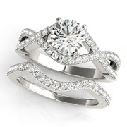 Eternal Multi-Row Round Diamond Engagement Ring in 10K/14K gold and platinum with certified lab-grown or natural diamonds