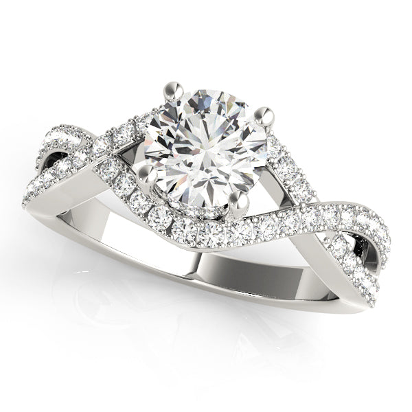 Eternal Multi-Row Round Diamond Engagement Ring in 10K/14K gold and platinum with certified lab-grown or natural diamonds