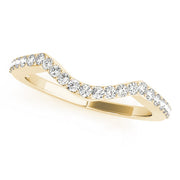 Curved Bands Half Eternity Ring in 10K/14K gold and platinum with certified lab-grown or natural diamonds
