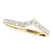 Curved Bands Half Eternity Ring in 10K/14K gold and platinum with certified lab-grown or natural diamonds