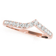 Curved Bands Half Eternity Ring in Gold & Platinum
