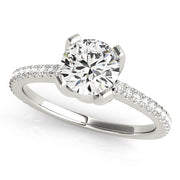 Majestic Prong-Set Round Diamond Engagement Ring in 10K/14K gold and platinum with certified lab-grown or natural diamonds