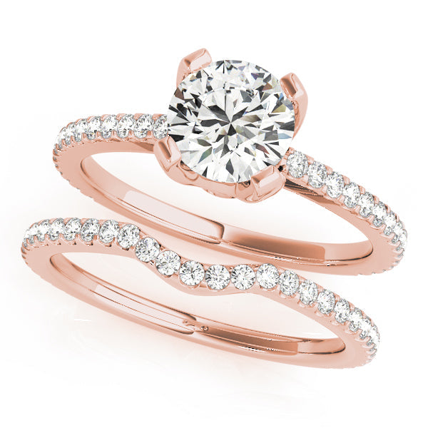 Majestic Prong-Set Round Diamond Engagement Ring in 10K/14K gold and platinum with certified lab-grown or natural diamonds