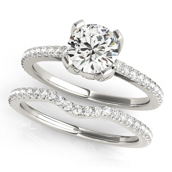 Majestic Prong-Set Round Diamond Engagement Ring in 10K/14K gold and platinum with certified lab-grown or natural diamonds