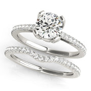 Majestic Prong-Set Round Diamond Engagement Ring in 10K/14K gold and platinum with certified lab-grown or natural diamonds