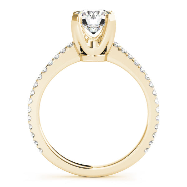 Majestic Prong-Set Round Diamond Engagement Ring in 10K/14K gold and platinum with certified lab-grown or natural diamonds