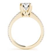 Majestic Prong-Set Round Diamond Engagement Ring in 10K/14K gold and platinum with certified lab-grown or natural diamonds
