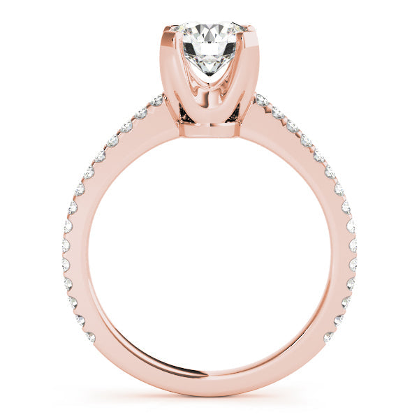 Majestic Prong-Set Round Diamond Engagement Ring in 10K/14K gold and platinum with certified lab-grown or natural diamonds