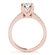 Majestic Prong-Set Round Diamond Engagement Ring in 10K/14K gold and platinum with certified lab-grown or natural diamonds