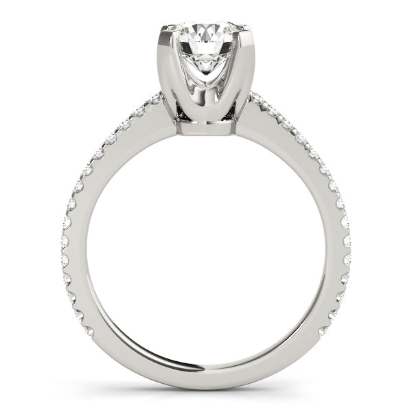 Majestic Prong-Set Round Diamond Engagement Ring in 10K/14K gold and platinum with certified lab-grown or natural diamonds