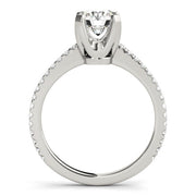 Majestic Prong-Set Round Diamond Engagement Ring in 10K/14K gold and platinum with certified lab-grown or natural diamonds