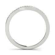 Curved Half Eternity Ring in Gold & Platinum