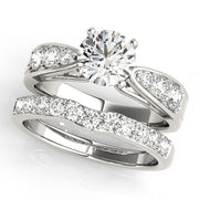 Romantic Channel-Set Round Diamond Engagement Ring in 10K/14K gold and platinum with certified lab-grown or natural diamonds