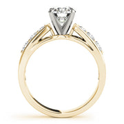 Romantic Channel-Set Round Diamond Engagement Ring in 10K/14K gold and platinum with certified lab-grown or natural diamonds