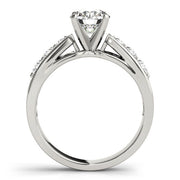 Romantic Channel-Set Round Diamond Engagement Ring in 10K/14K gold and platinum with certified lab-grown or natural diamonds