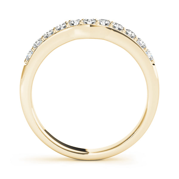 *Brkdwn* Curved Half Eternity Ring in Gold & Platinum