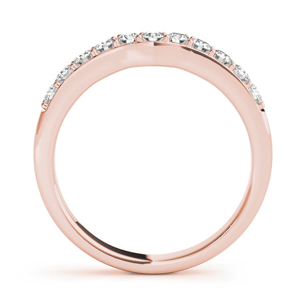 *Brkdwn* Curved Half Eternity Ring in Gold & Platinum