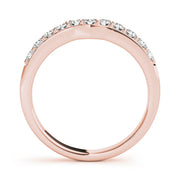 *Brkdwn* Curved Half Eternity Ring in Gold & Platinum