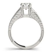 Lustrous Antique Round Diamond Engagement Ring in 10K/14K gold and platinum with certified lab-grown or natural diamonds