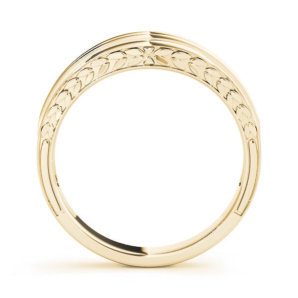 Curved Bands Half Eternity Ring in Gold & Platinum