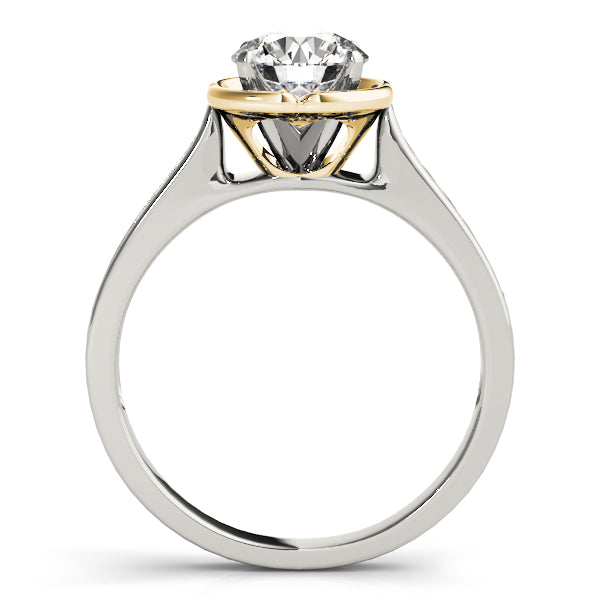 Opulent Prong-Set Round Diamond Engagement Ring in 10K/14K gold and platinum with certified lab-grown or natural diamonds